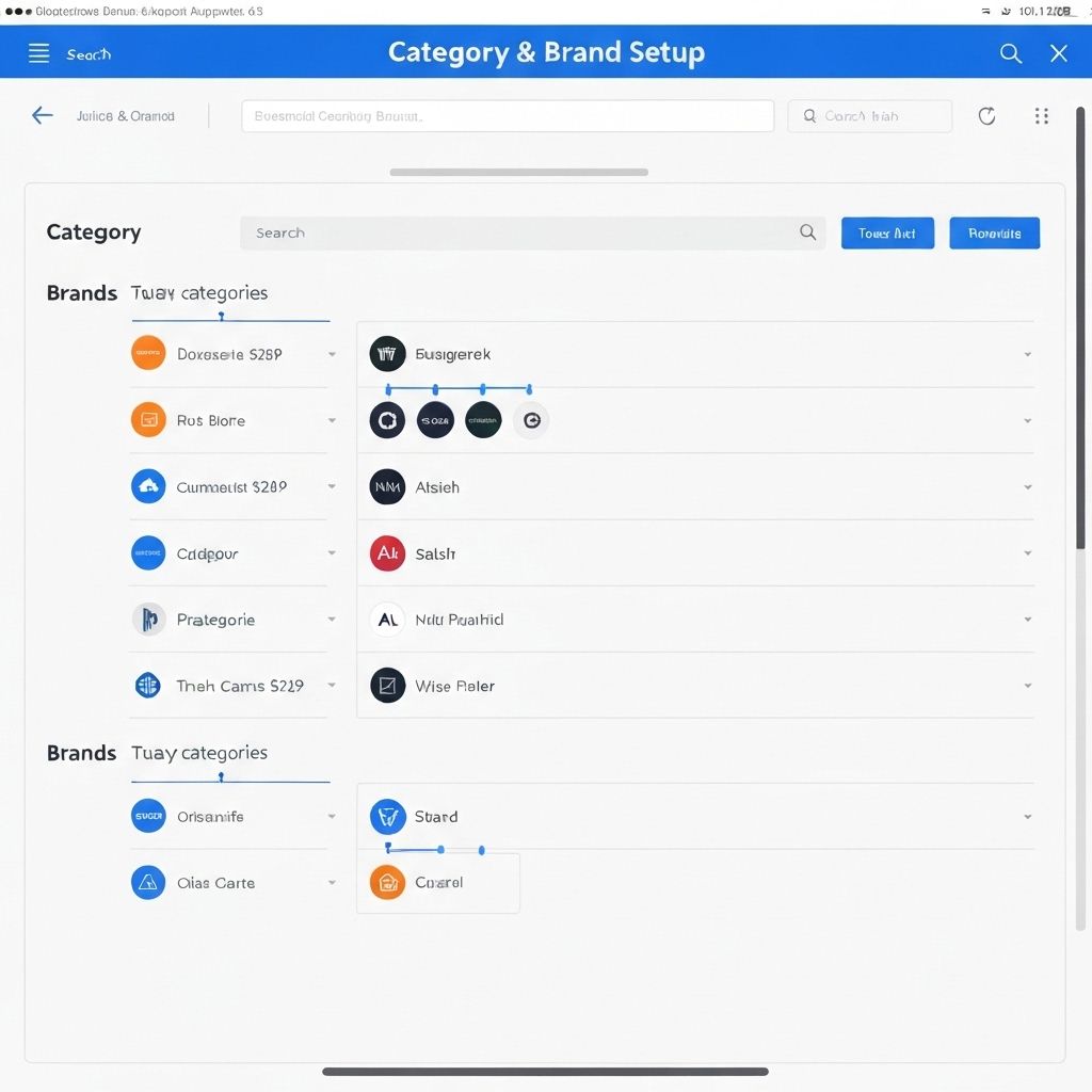 Setup Categories & Brands