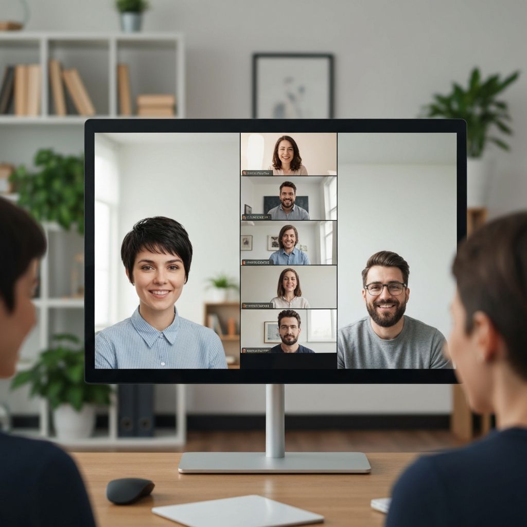 Remote team video call